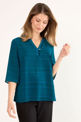 Blusas Manga Larga Petroleo Ma Griffe 14002225054537