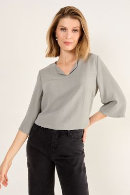 Imagen 2 del producto Blusa Escote V Avellana Ma Griffe 14002126051126