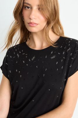 Imagen 2 del producto Polera Estampada Negro iO 14620126001102