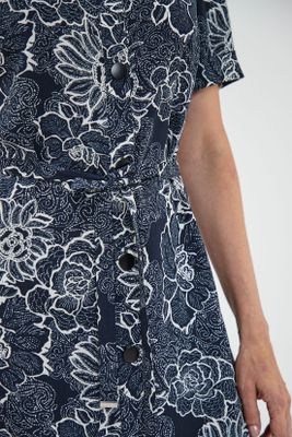 Imagen 2 del producto Vestido Camisero Estampado Azul Ma Griffe 13102125001104