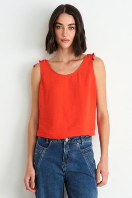 Blusa Lisa Sin Mangas Rojo Ash 14007126051103