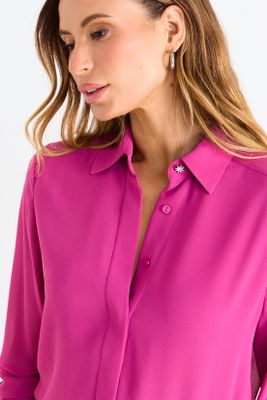 Imagen 2 del producto Blusa Camisera Manga Larga Fucsia Ash 14007126010116