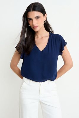 Blusa Manga Corta Azul Ash 14004125012104