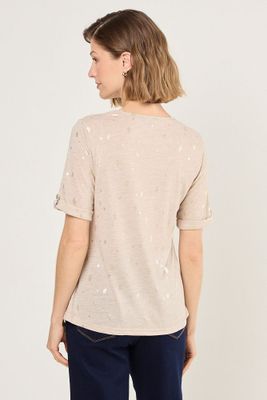 Imagen 2 del producto Polera Manga Corta Beige Ma Griffe 14302225055106