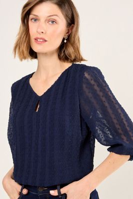 Blusa Lisa Azul Ma Griffe 14004225032104