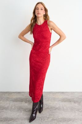 Imagen 1 del producto Vestido Liso Largo Rojo iO 13420126003103