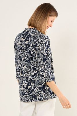 Imagen 2 del producto Tapado Estampado Azul Ma Griffe 15502225005104