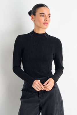 Polera Manga Larga Negro iO 14220225052102