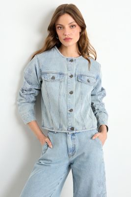 Chaqueta Mezclilla Celeste iO 17820225005110