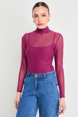 Polera Manga Larga Morado Ash 14207225003121