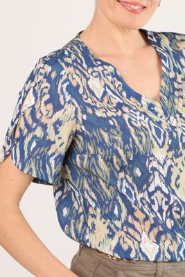 Imagen 2 del producto Blusas Manga Corta Azul Ma Griffe 14102225056104