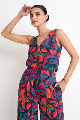 Blusa Fantasia Cuello En V Rojo Ash 14107225057103