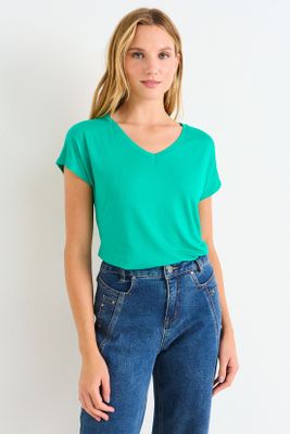 Imagen 2 del producto Polera Manga Corta Lisa Verde Cata Ash 14204225094217