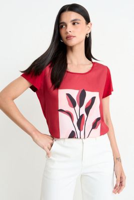 Polera Estampada Rojo Ash 14604225072103