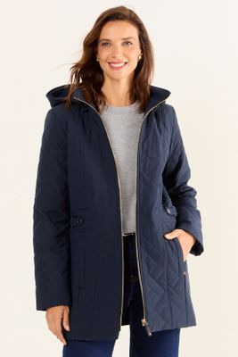 Imagen 1 del producto Parka Con Gorro Y Cierre Azul Ma Griffe 17602126002104