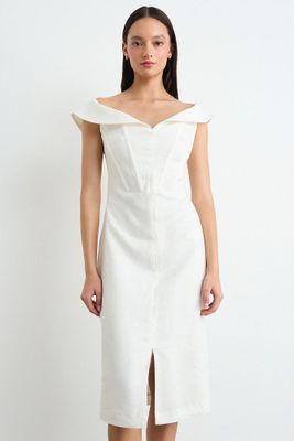 Vestido Liso Largo Crudo iO 13420225053105