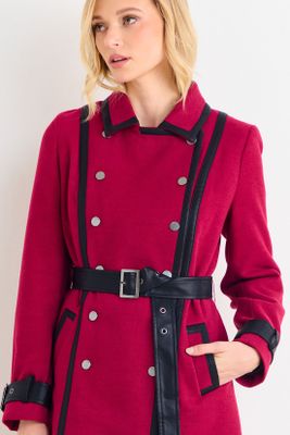 Imagen 2 del producto Chaqueton Liso Con Cinturon Rojo Ash 17007126001103