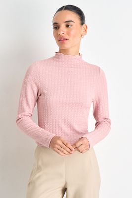 Polera Manga Larga Rosa iO 14220225058123