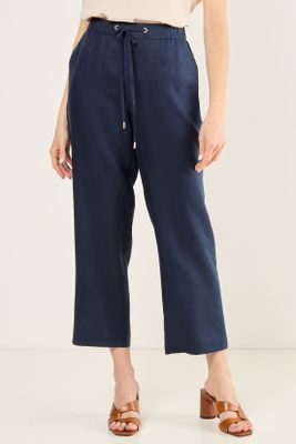 Imagen 2 del producto Pantalon De Lino Recto Azul Ma Griffe 11002225060104