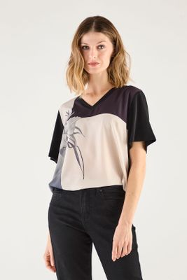 Polera Estampada Negro 14602125002102