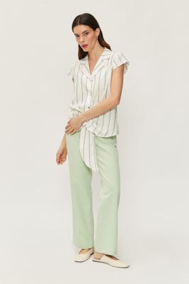 Blusa Camisera Rayas Lurex Blanco Ash 14107224054105