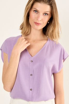 Imagen 2 del producto Blusa Escote En V Morado Ma Griffe 14002126001211