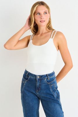 Imagen 2 del producto Blusa Sin Mangas Lisa Crudo iO 14004225091105