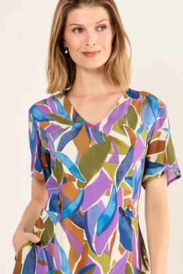 Imagen 2 del producto Vestido Estampado Morado Ma Griffe 13102126051211