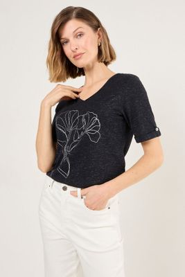 Imagen 2 del producto Polera Manga Corta Azul Ma Griffe 14302225055104