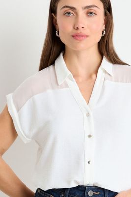 Imagen 2 del producto Blusa Camisera Manga Corta Crudo Ash 14007225016105