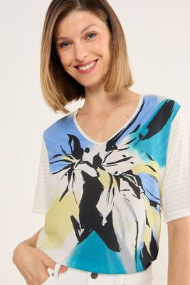 Polera Estampada Blanco Ma Griffe 14602225003101