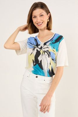 Imagen 2 del producto Polera Estampada Blanco Ma Griffe 14602225003101