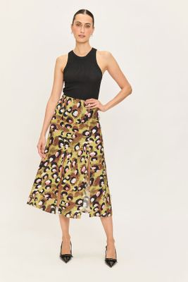 Falda Larga Fantasia Verde Ash 12404224001107