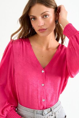 Imagen 2 del producto Blusa Lisa Fucsia iO 14020126007116