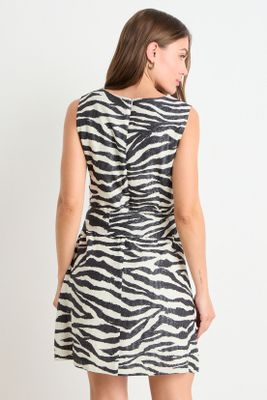 Imagen 2 del producto Vestido Corto Animal Print Negro Ash 13107225054102