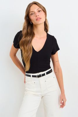 Imagen 2 del producto Polera Manga Corta Lisa Negro iO 14204225104102