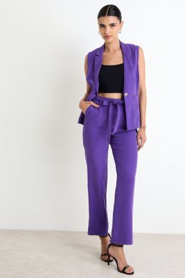 Imagen 1 del producto Pantalon Recto Con Lazo Morado Ash 11007225013121