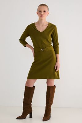 Imagen 2 del producto Vestido Tejido Liso verde musgo 13007125001107