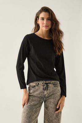 Polera Manga Larga Negro Ash 14207125090102