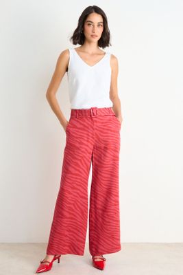 Pantalon Palazzo Fantasia Rojo Ash 11107126051103