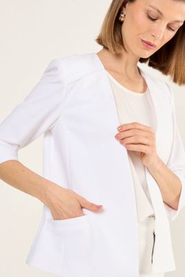 Imagen 2 del producto Blazer Abierto Con Textura Acanalada Blanco Ma Griffe 16002225007101