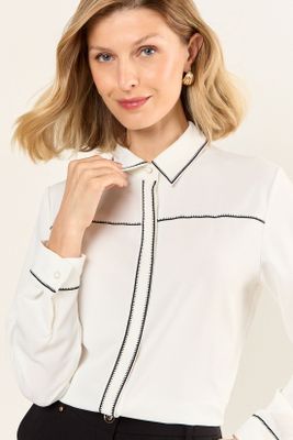 Blusa Bicolor Crudo Ma Griffe 14002126057105