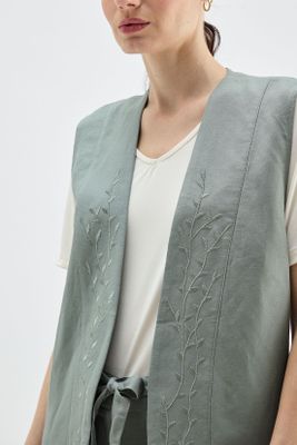 Imagen 2 del producto Tapado Sin Mangas Linon Verde Ma Griffe 15402224056126