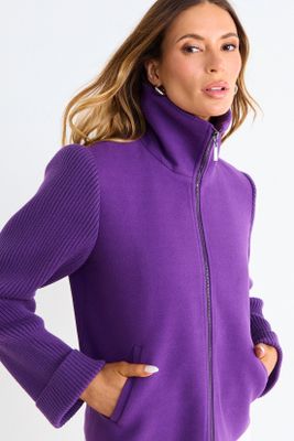 Imagen 2 del producto Casaca Lisa Con Cierre Morado Ash 17507126006121