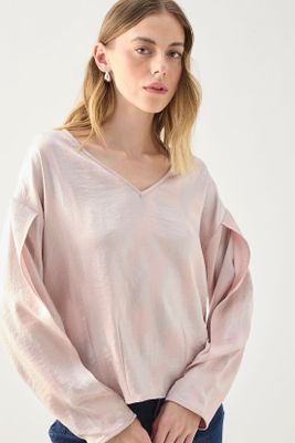 Imagen 2 del producto Blusa Manga Larga Fantasia Beige 14107125054106