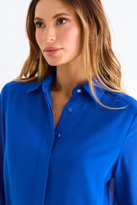 Imagen 2 del producto Blusa Camisera Manga Larga Azul Ash 14007126010134