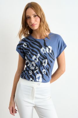 Polera Estampada Azul iO 14620126001104