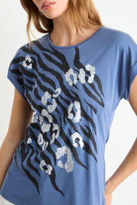 Imagen 2 del producto Polera Estampada Azul iO 14620126001104