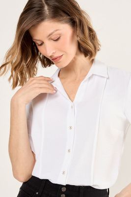 Blusa Camisera Blanco Ma Griffe 14002225012101