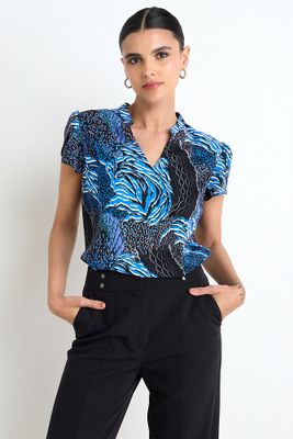 Imagen 1 del producto Blusa Manga Corta Print Negro Ash 14107225009102